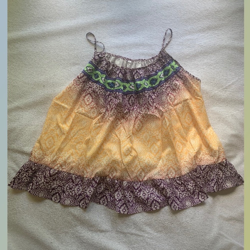 Multicolor Boho Style Flowy Tank Top🌈✨